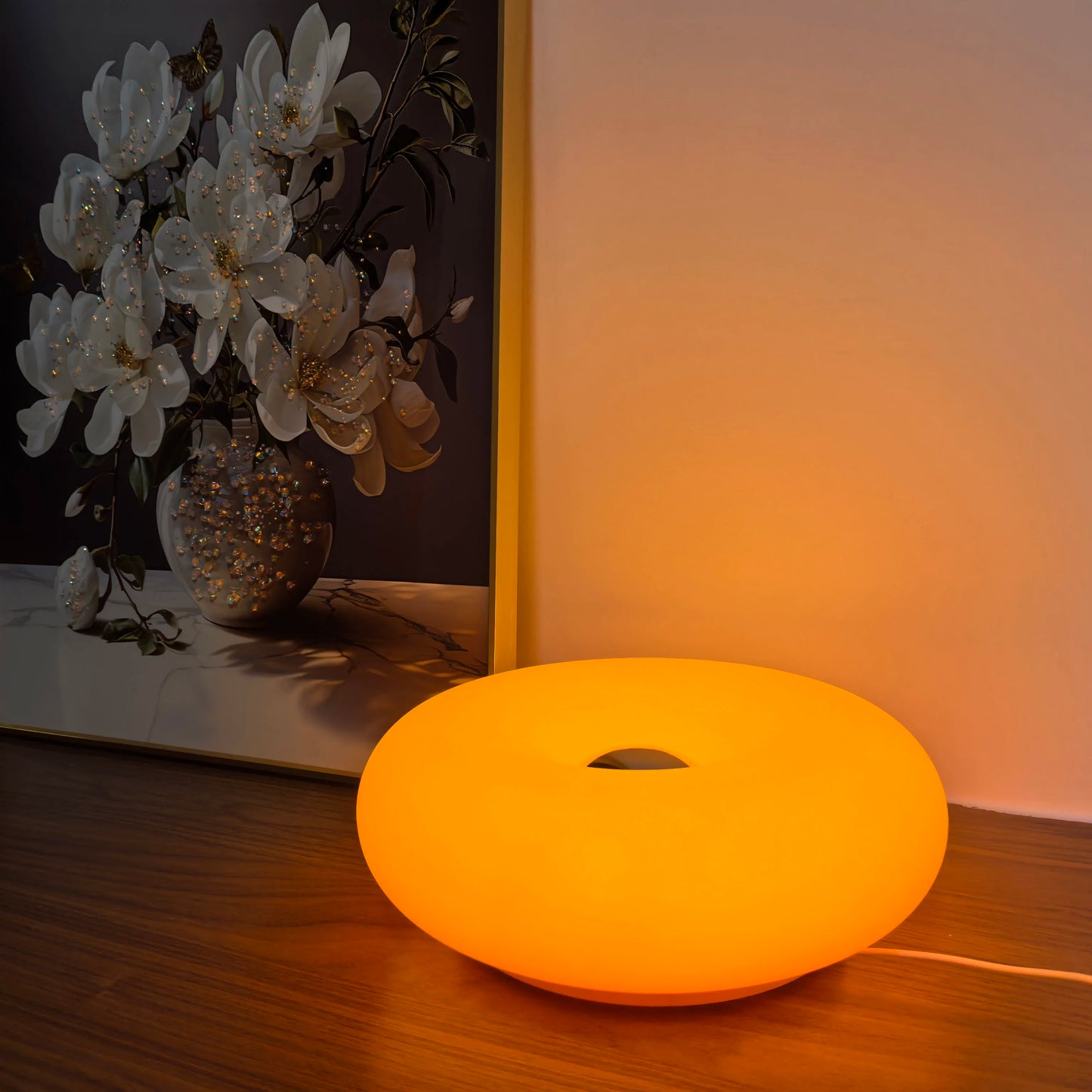 Lampe de Table Donut – Ambiance Chambre & Salon