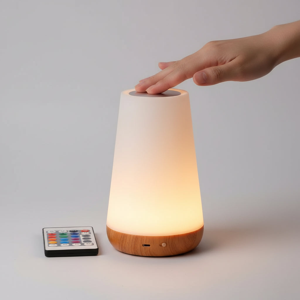 Lampe de Chevet Multicolore – Éclairage Tactile & Télécommande
