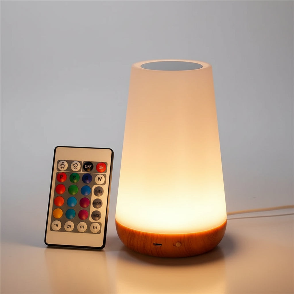 Lampe de Chevet Multicolore – Éclairage Tactile & Télécommande
